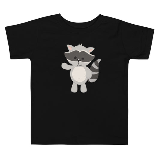 Camiseta de manga corta para niño RACCOON WAVING