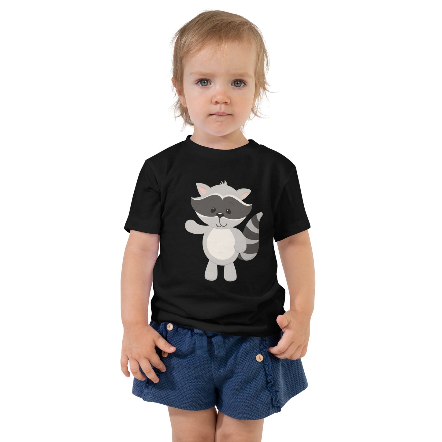 Toddler Short Sleeve Tee RACCOON WAVING