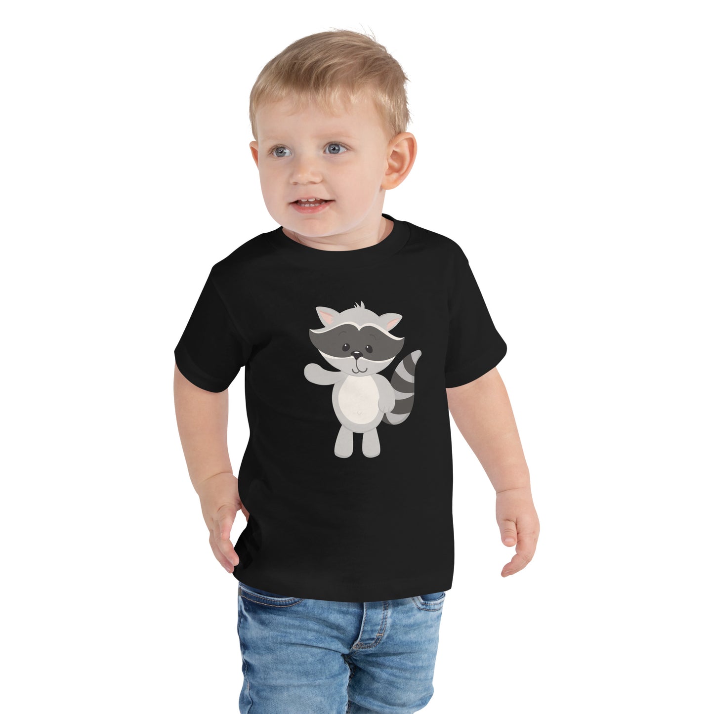 Camiseta de manga corta para niño RACCOON WAVING