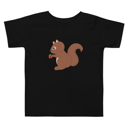 Camiseta de manga corta para niño ARDILLA CON UNA MANZANA