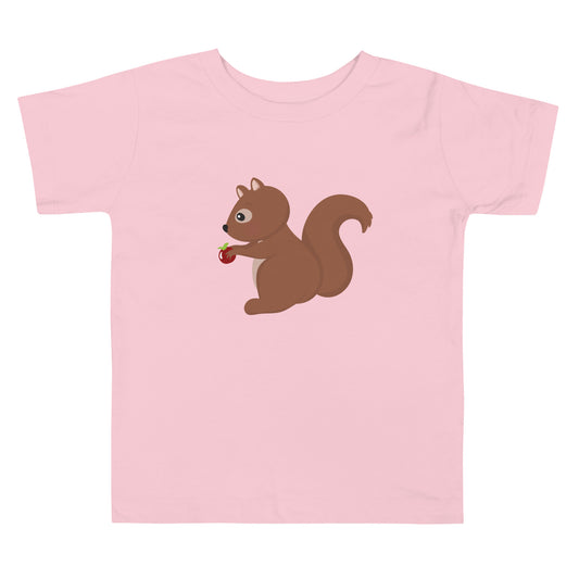 Camiseta de manga corta para niño ARDILLA CON UNA MANZANA