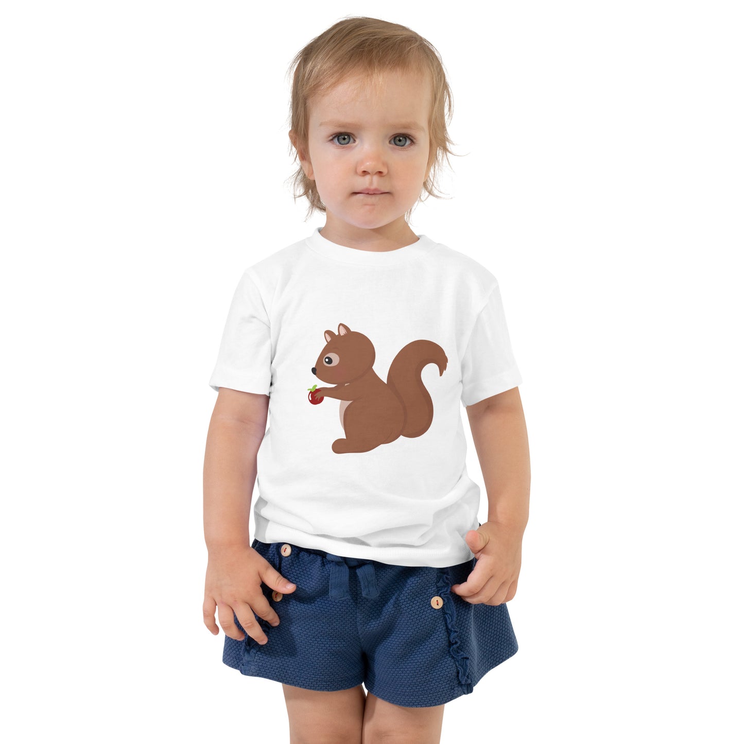 Toddler Short Sleeve Tee SQUIRREL WITH AN APPLE