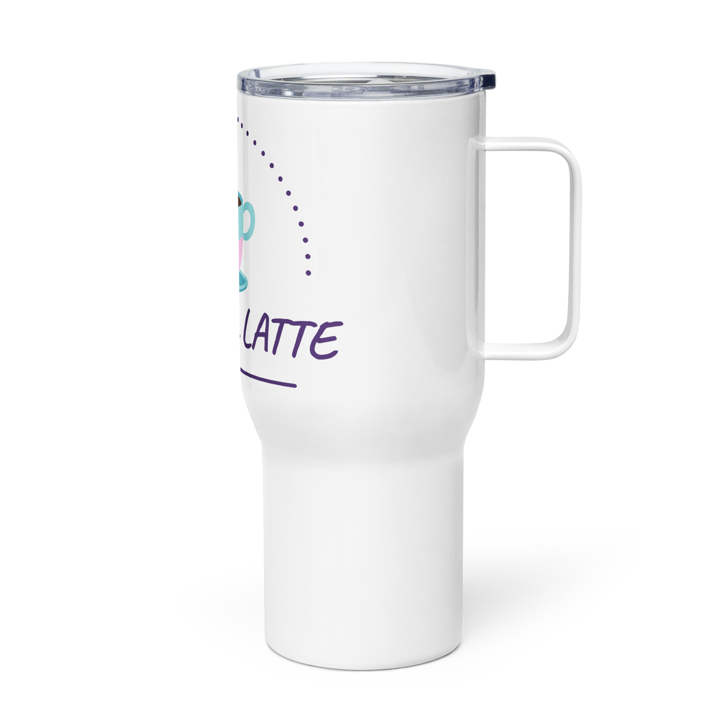 Travel mug with a handle I LIKE YOU A LATTE