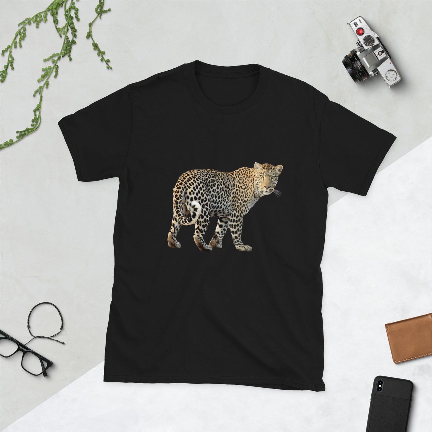 Camiseta unisex de manga corta LEOPARDO