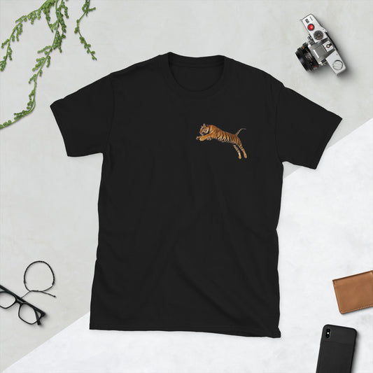 Short-Sleeve Unisex T-Shirt JUMPING TIGER