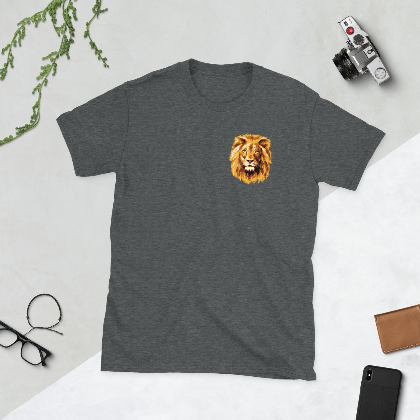 Short-Sleeve Unisex T-Shirt LION HEAD SMALL