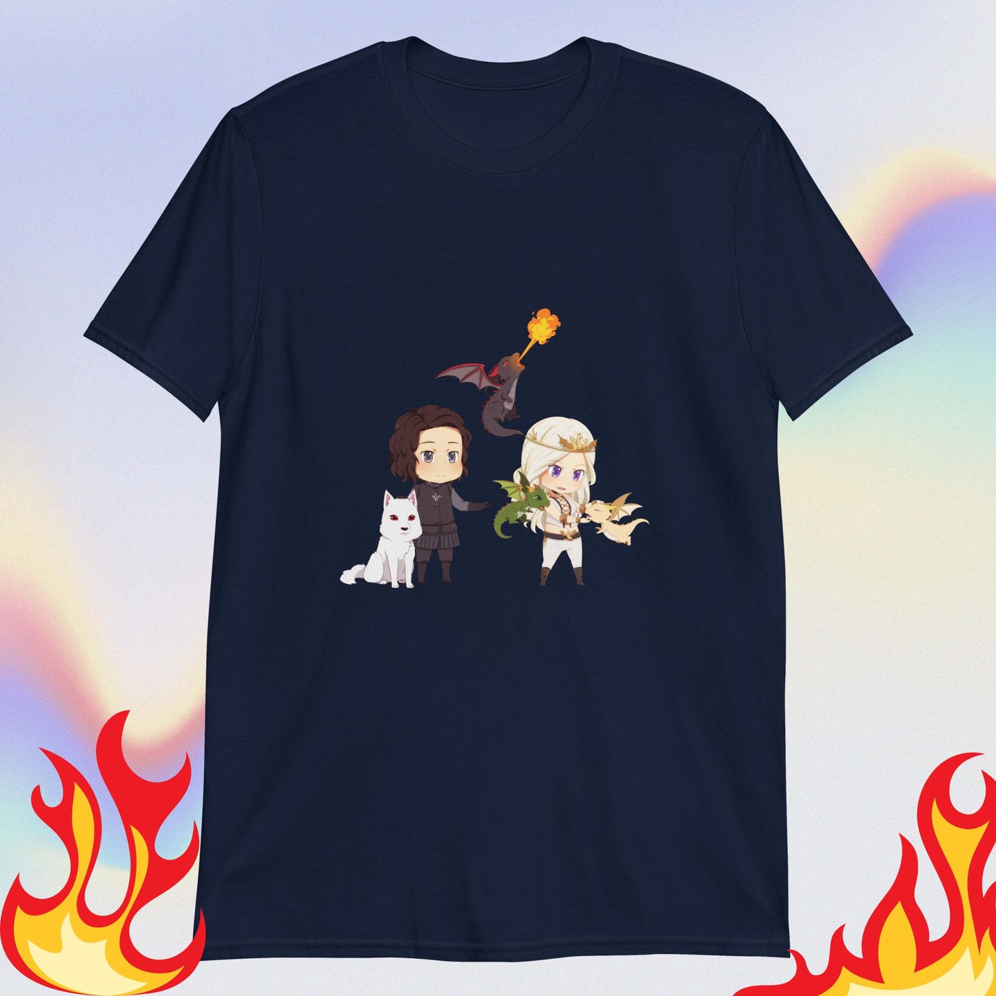 Camiseta de Manga Corta Unisex JUEGO DE TRONOS ESTILO CHIBI