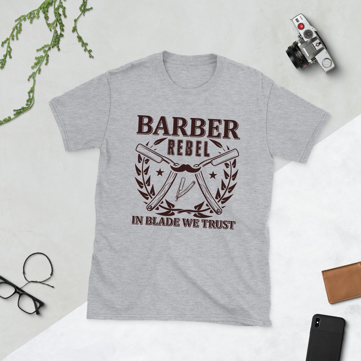 Camiseta de Manga Corta hombre BARBER REBEL