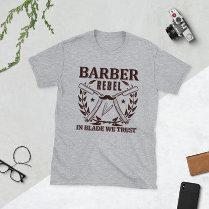 Мъжка тениска с къс ръкав BARBER REBEL