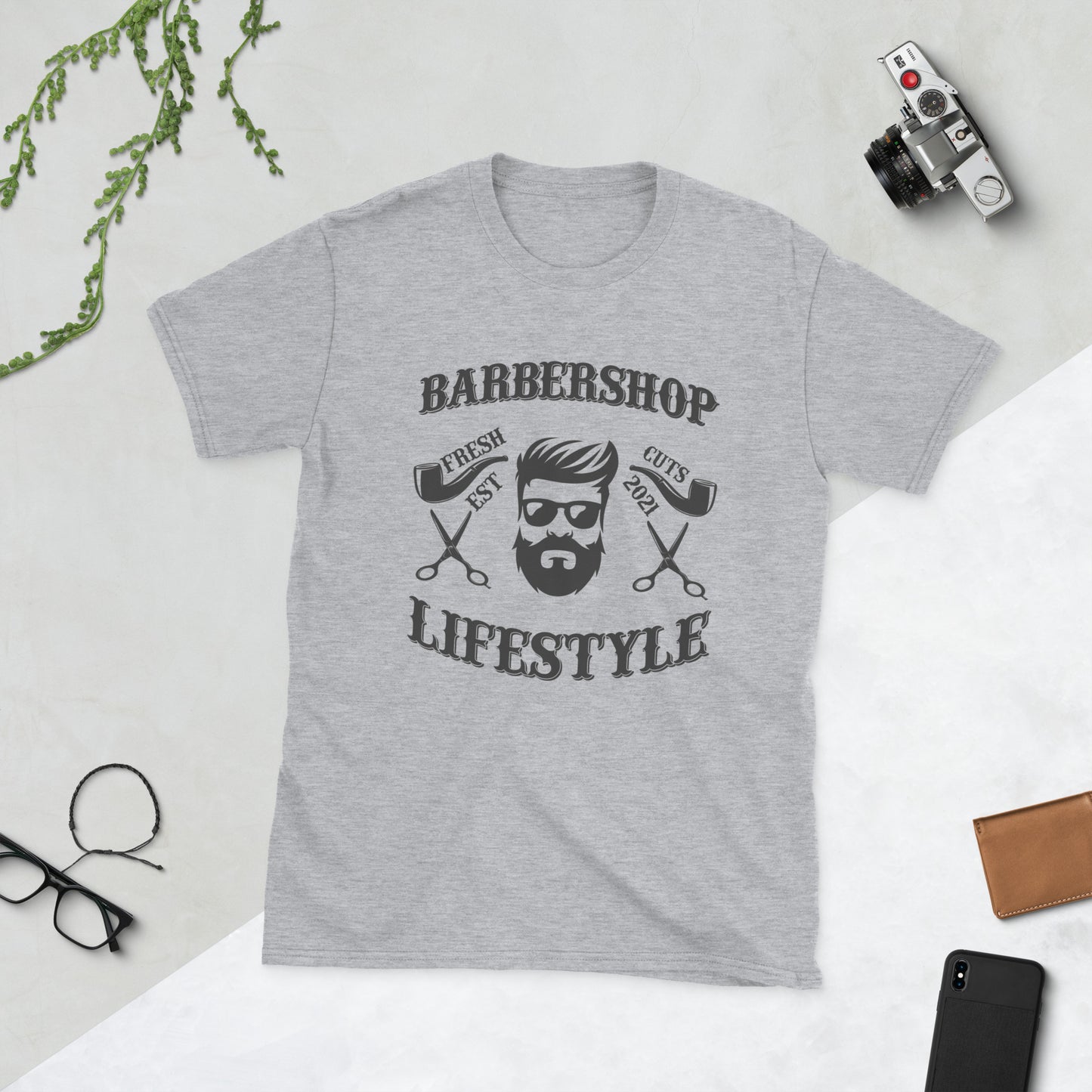 Short-Sleeve men's T-Shirt BARBERSHOP LIFESTYLE