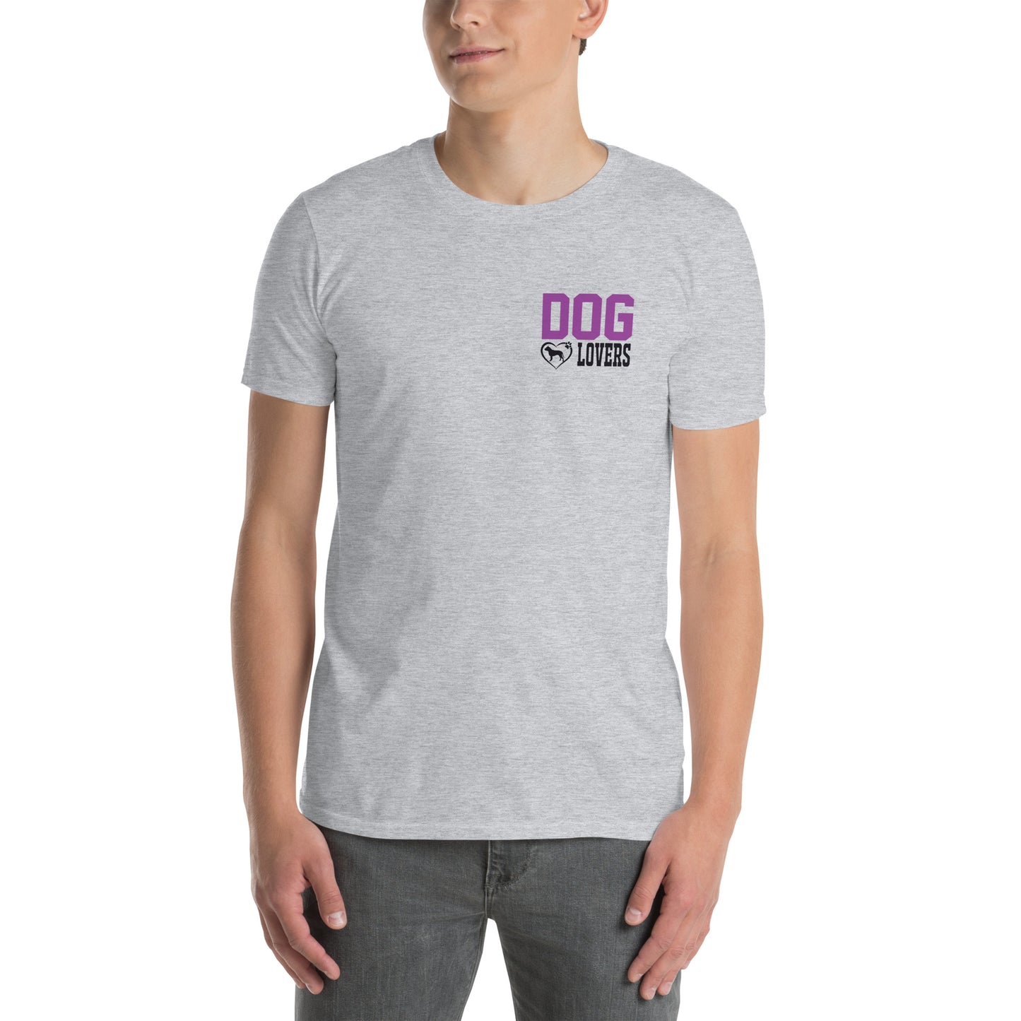 Camiseta unisex de manga corta AMANTES DE LOS PERROS