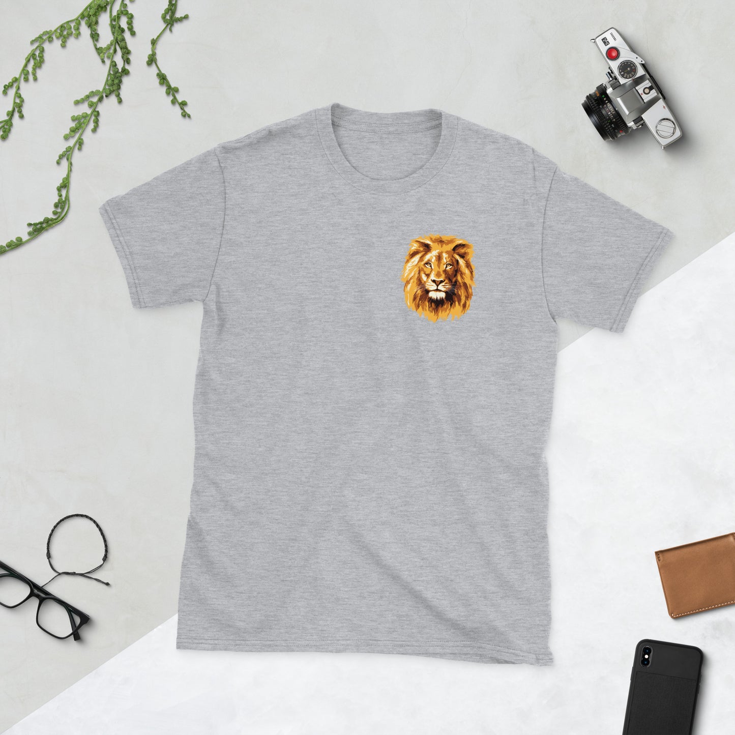 Short-Sleeve Unisex T-Shirt LION HEAD SMALL