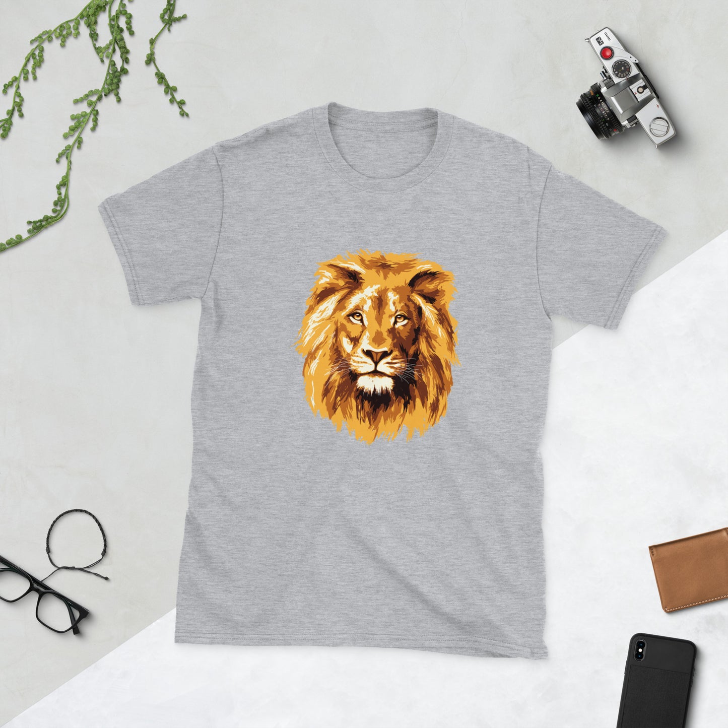 Short-Sleeve Unisex T-Shirt LION HEAD