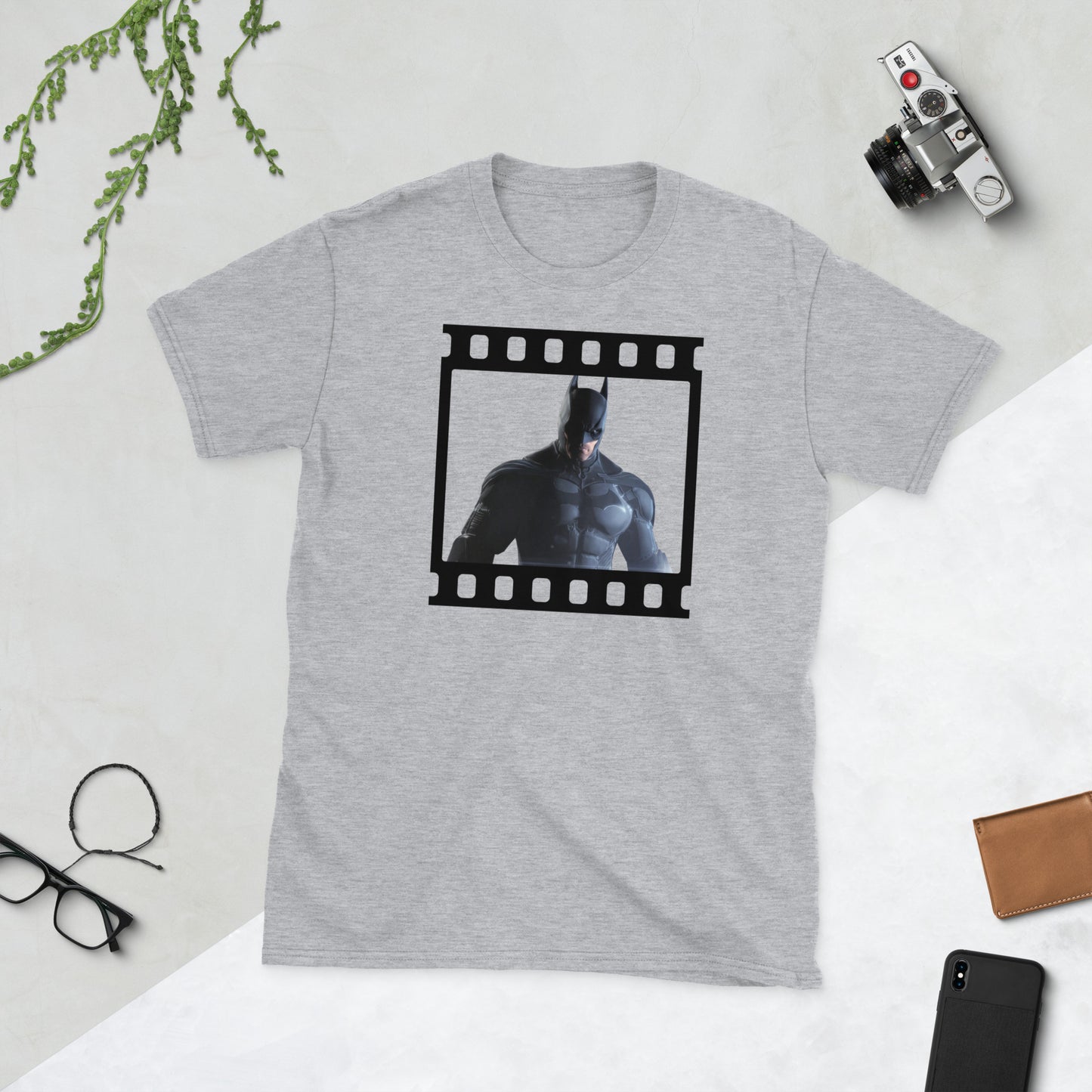 Camiseta Unisex de Manga Corta BATMAN CINTA DE PELÍCULA