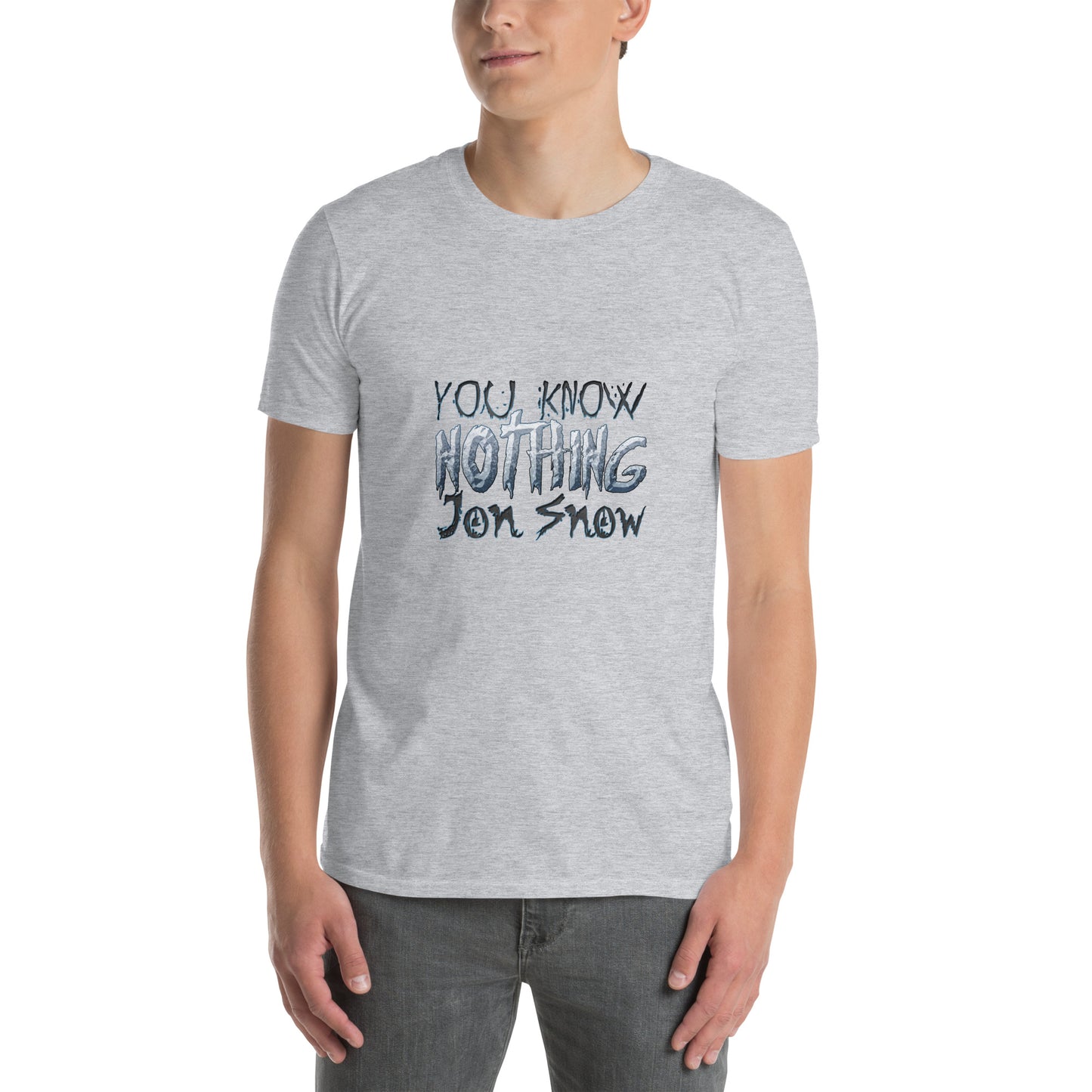 Camiseta unisex de manga corta NO SABES NADA JON SNOW