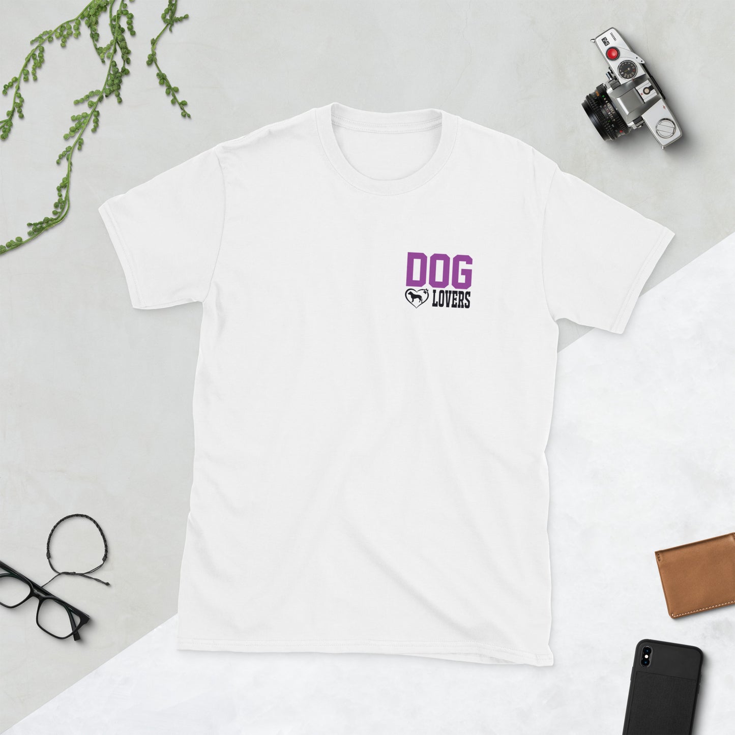 Camiseta unisex de manga corta AMANTES DE LOS PERROS