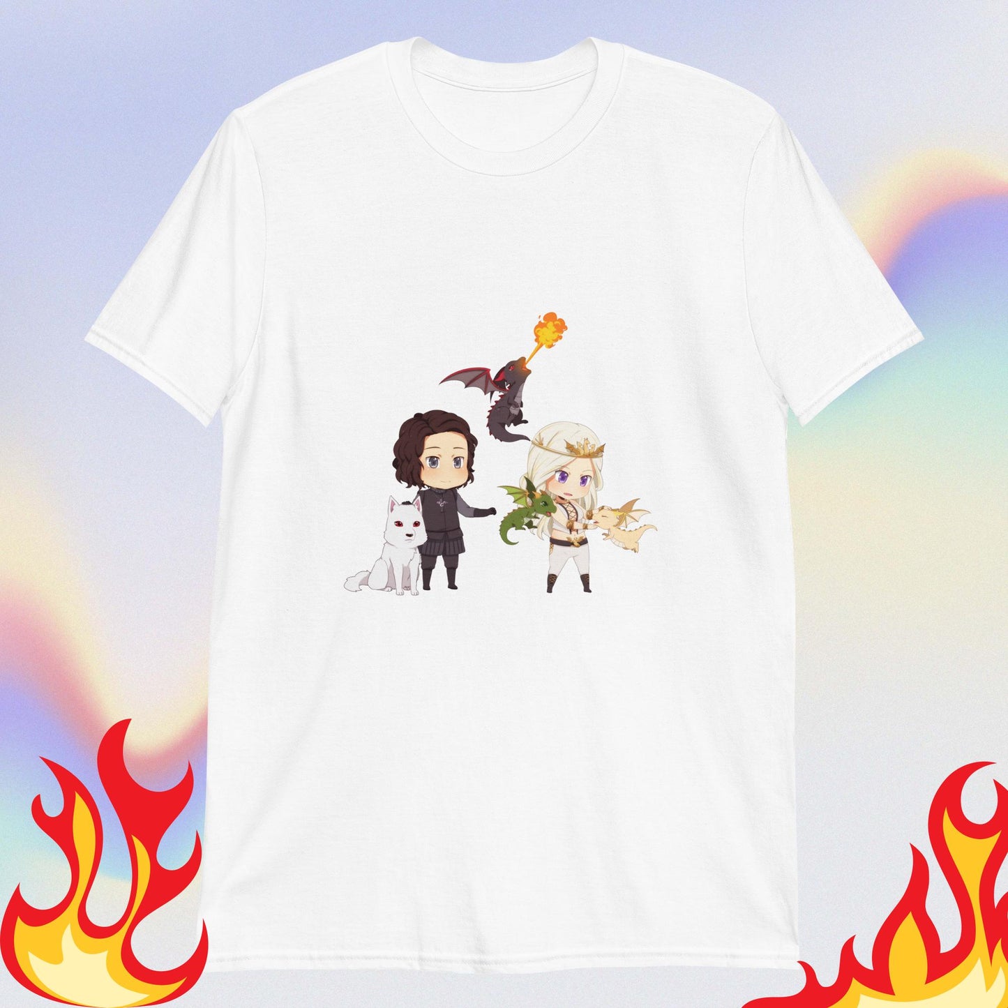 Camiseta de Manga Corta Unisex JUEGO DE TRONOS ESTILO CHIBI