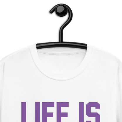 Унисекс тениска с къс ръкав LIFE IS BETTER WITH A DOG