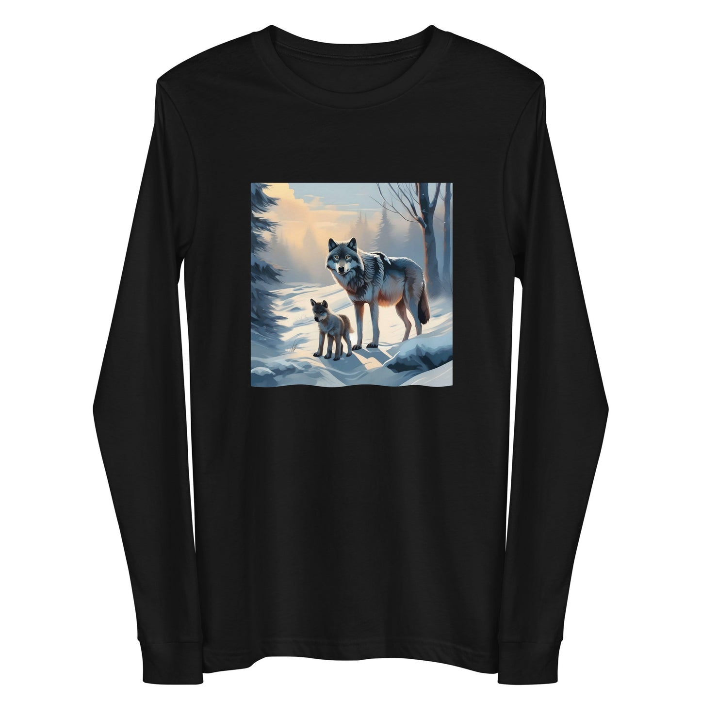 Unisex Long Sleeve Tee WOLF FAMILY