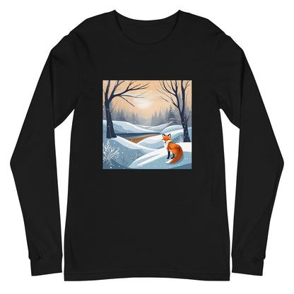 Унисекс тениска с дълъг ръкав WINTER FOX