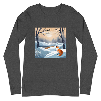 Унисекс тениска с дълъг ръкав WINTER FOX