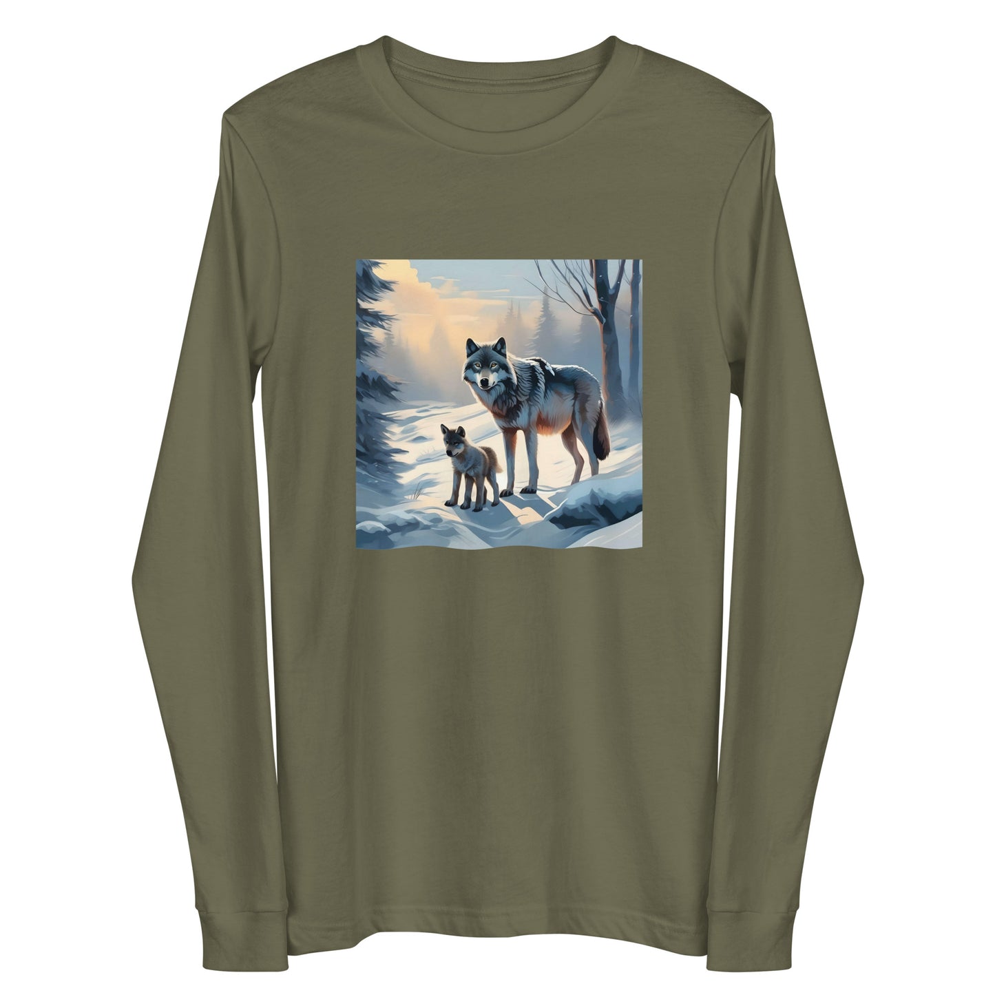 Unisex Long Sleeve Tee WOLF FAMILY