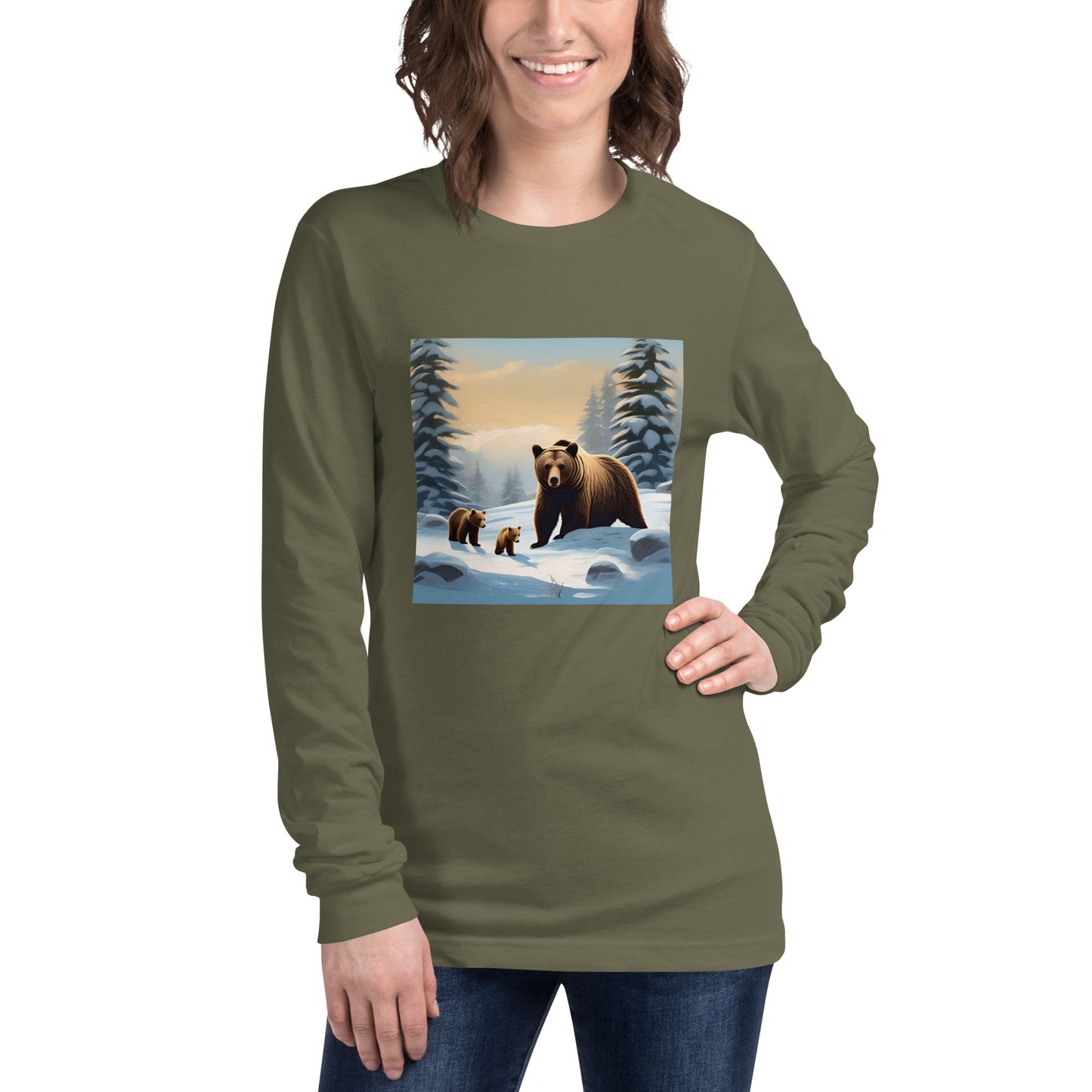 Unisex Long Sleeve Tee BEAR FAMILY