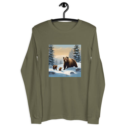 Унисекс тениска с дълъг ръкав BEAR FAMILY