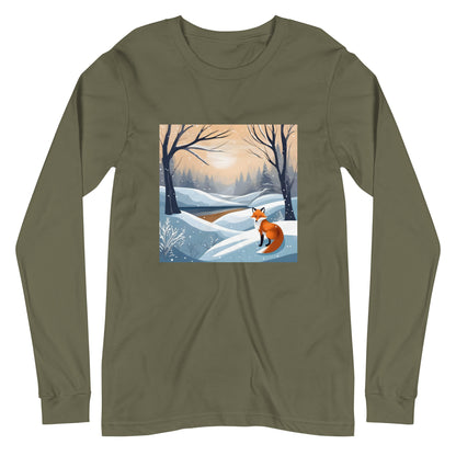 Унисекс тениска с дълъг ръкав WINTER FOX