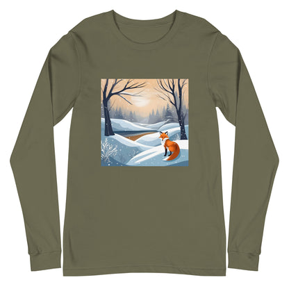 Унисекс тениска с дълъг ръкав WINTER FOX