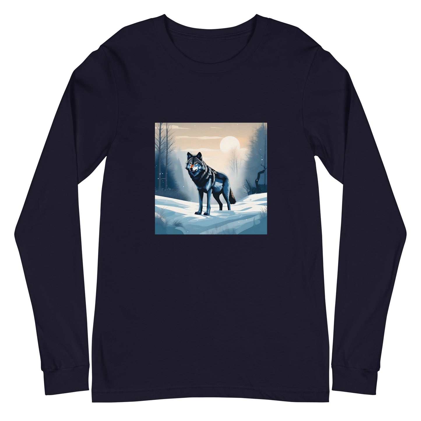 Camiseta de manga larga unisex LOBO DE INVIERNO