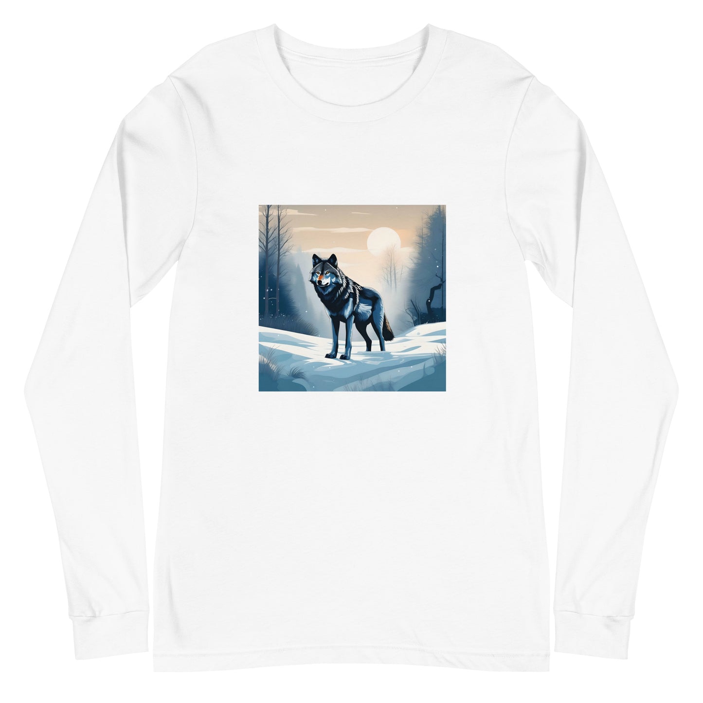 Camiseta de manga larga unisex LOBO DE INVIERNO