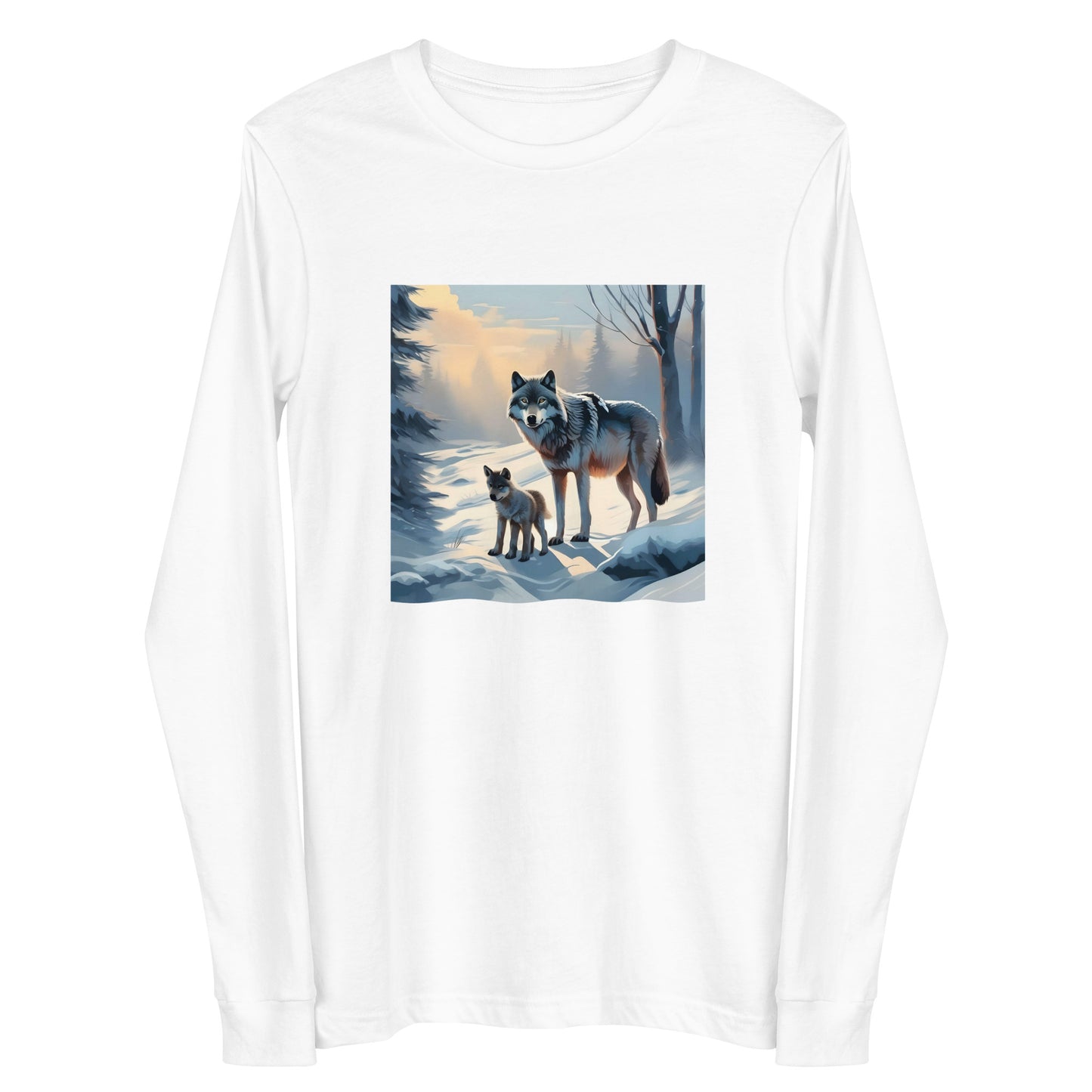 Unisex Long Sleeve Tee WOLF FAMILY