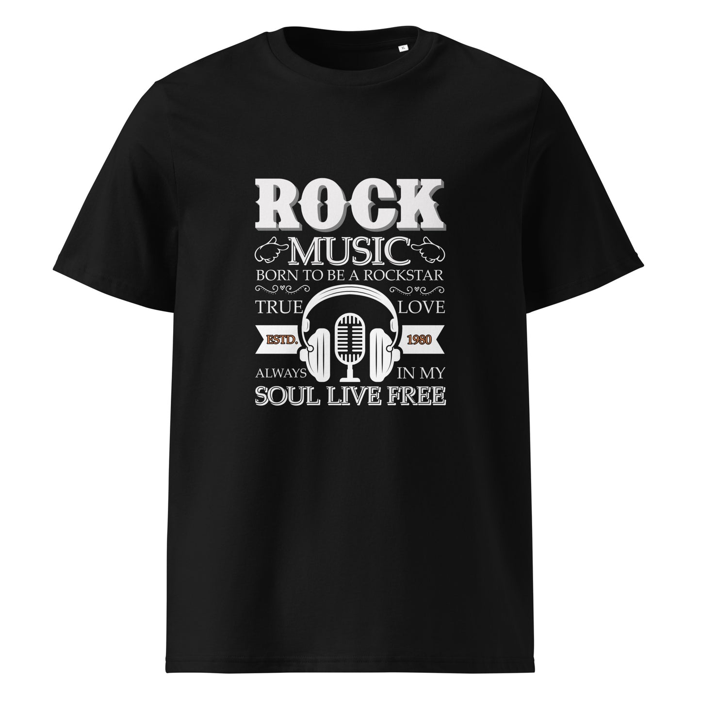 Unisex organic cotton t-shirt ROCK MUSIC