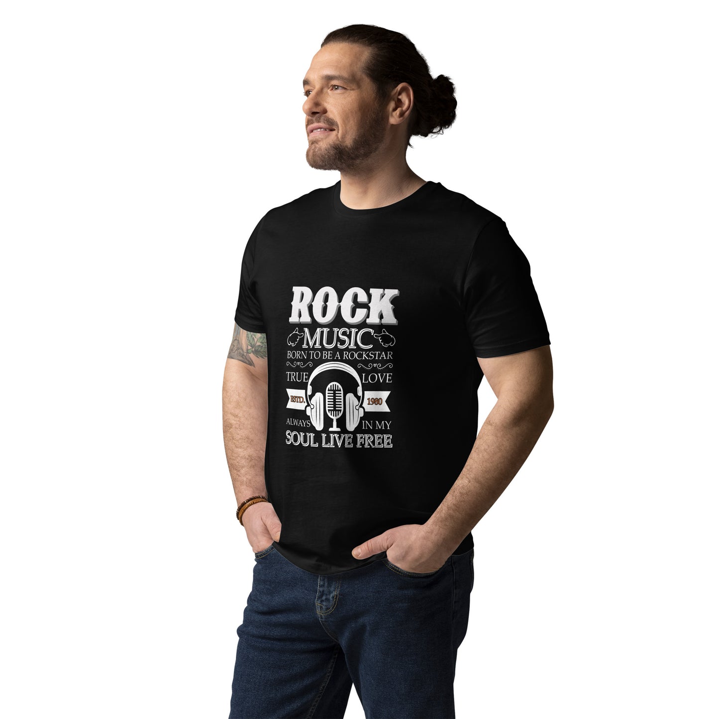 Unisex organic cotton t-shirt ROCK MUSIC