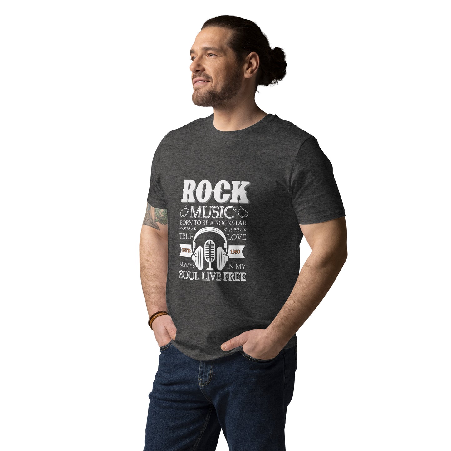 Unisex organic cotton t-shirt ROCK MUSIC