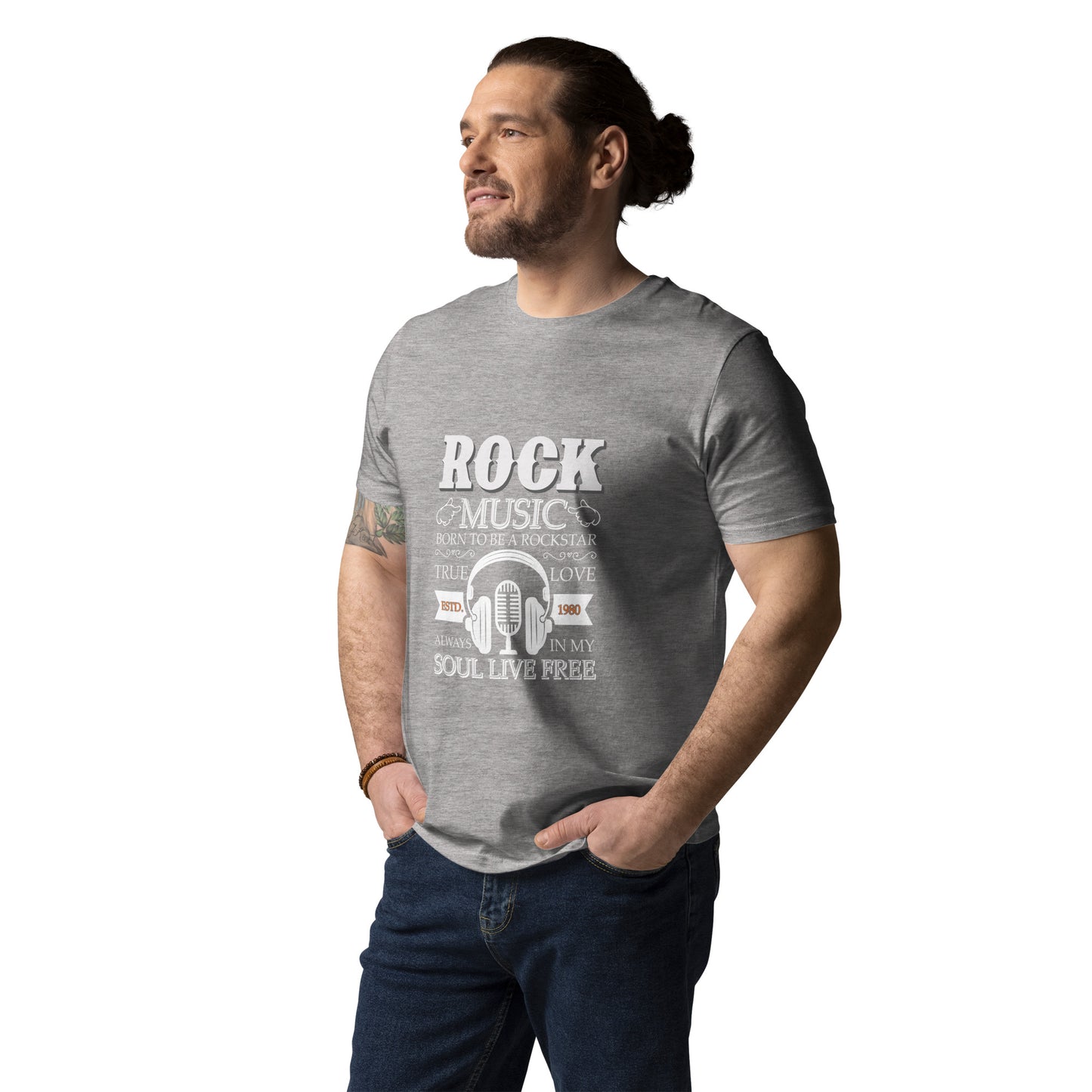 Unisex organic cotton t-shirt ROCK MUSIC