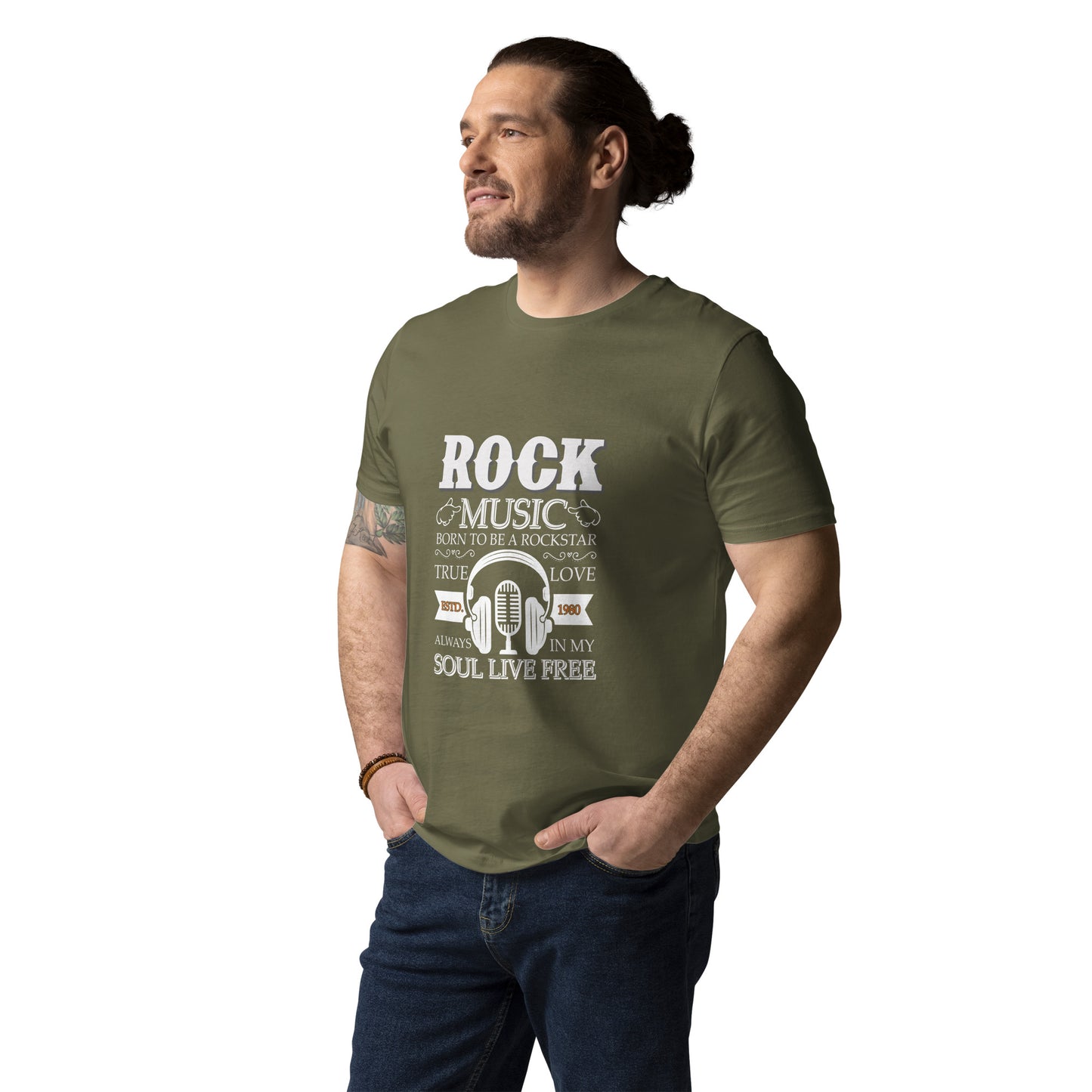 Unisex organic cotton t-shirt ROCK MUSIC