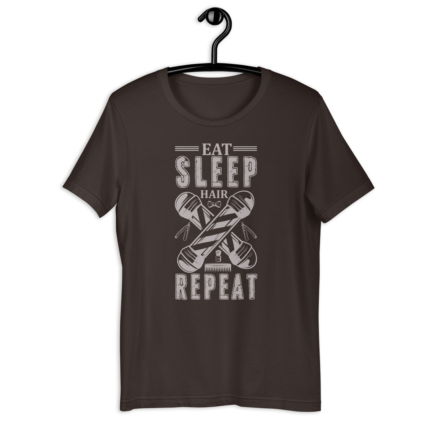 Unisex t-shirt EAT SLEEP HAIR REPEAT