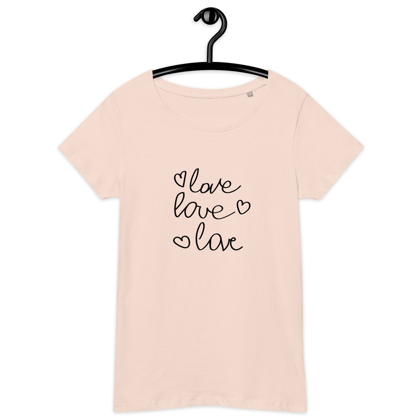 Camiseta orgánica básica mujer LOVE LOVE LOVE