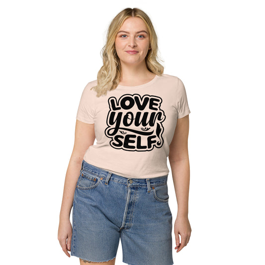 Women’s basic organic t-shirt LOVE YOURSELF