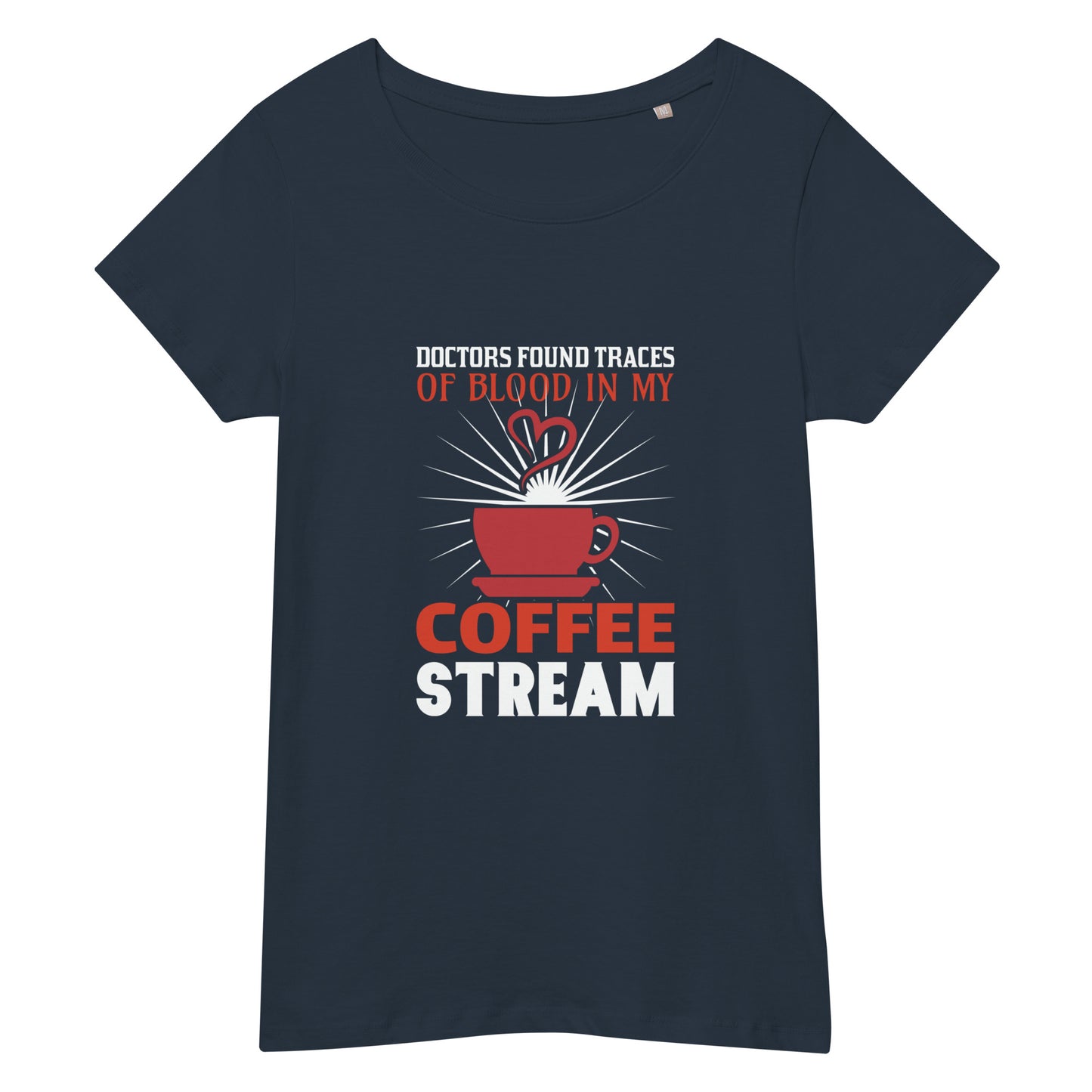 Camiseta orgánica básica de mujer COFFEE STREAM