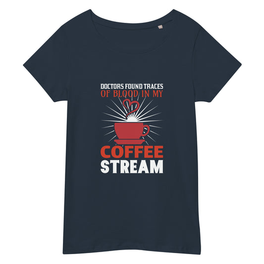 Women’s basic organic t-shirt COFFEE STREAM