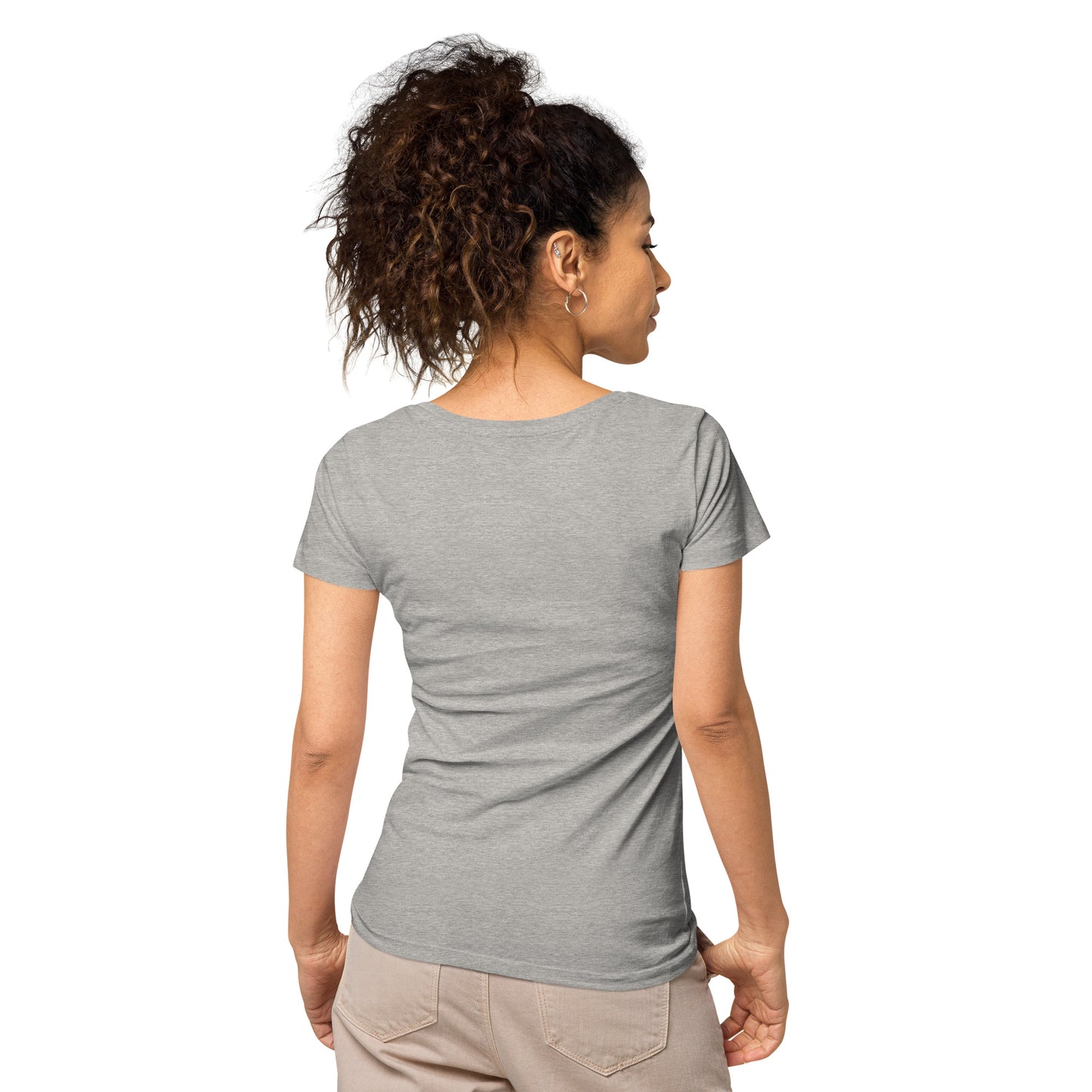 Women’s basic organic t-shirt COFFEE STREAM