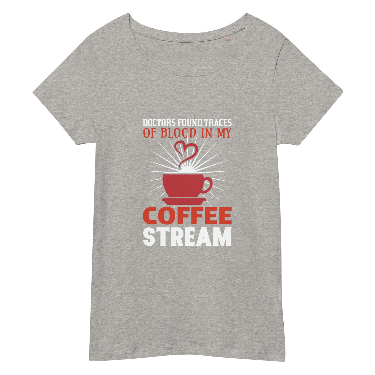 Women’s basic organic t-shirt COFFEE STREAM