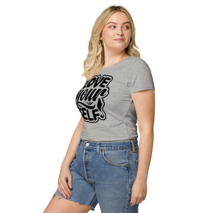 Дамска базова органична тениска LOVE YOURSELF