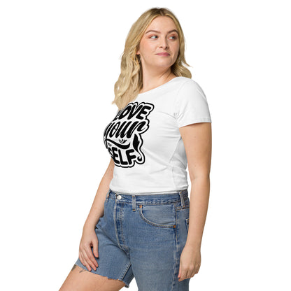 Дамска базова органична тениска LOVE YOURSELF