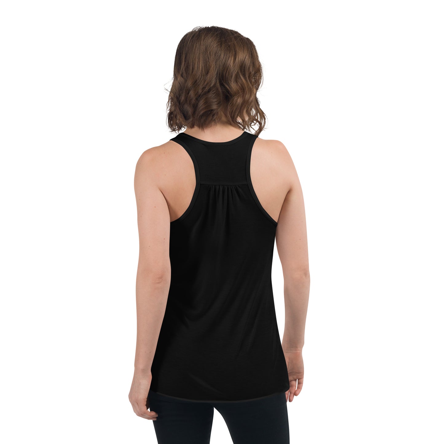 Women's Flowy Racerback Tank PAVED IN COFFEE