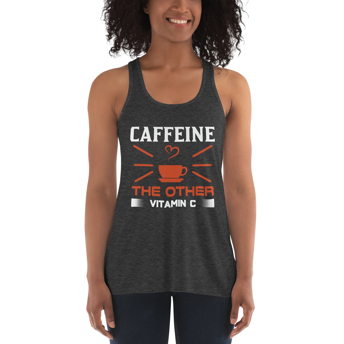 Women's Flowy Racerback Tank CAFFEINE