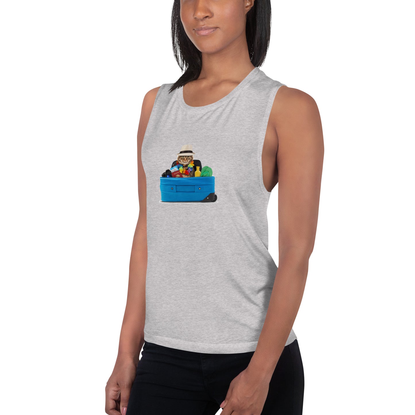 Ladies’ Muscle Tank CAT TOURIST